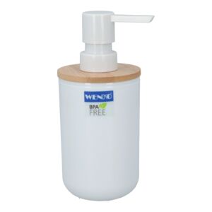 Wenko Posa with Bamboo Soap Dispenser White and Brown Wenko Posa with Bamboo Soap Dispenser White and Brown